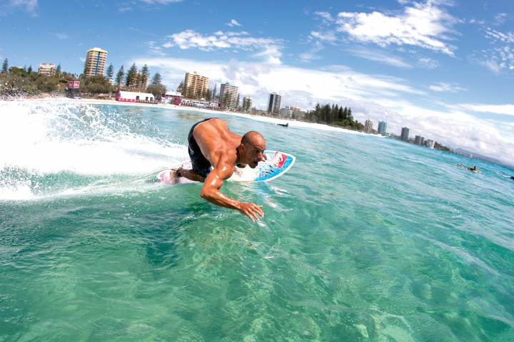 KELLY SLATER surfing at Snapper Rocks, Gold Coast